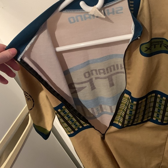 Shimano XTR Bicycle Racing Golden Half Zip short sleeve shirt w/3 back pockets😮 - Picture 6 of 11